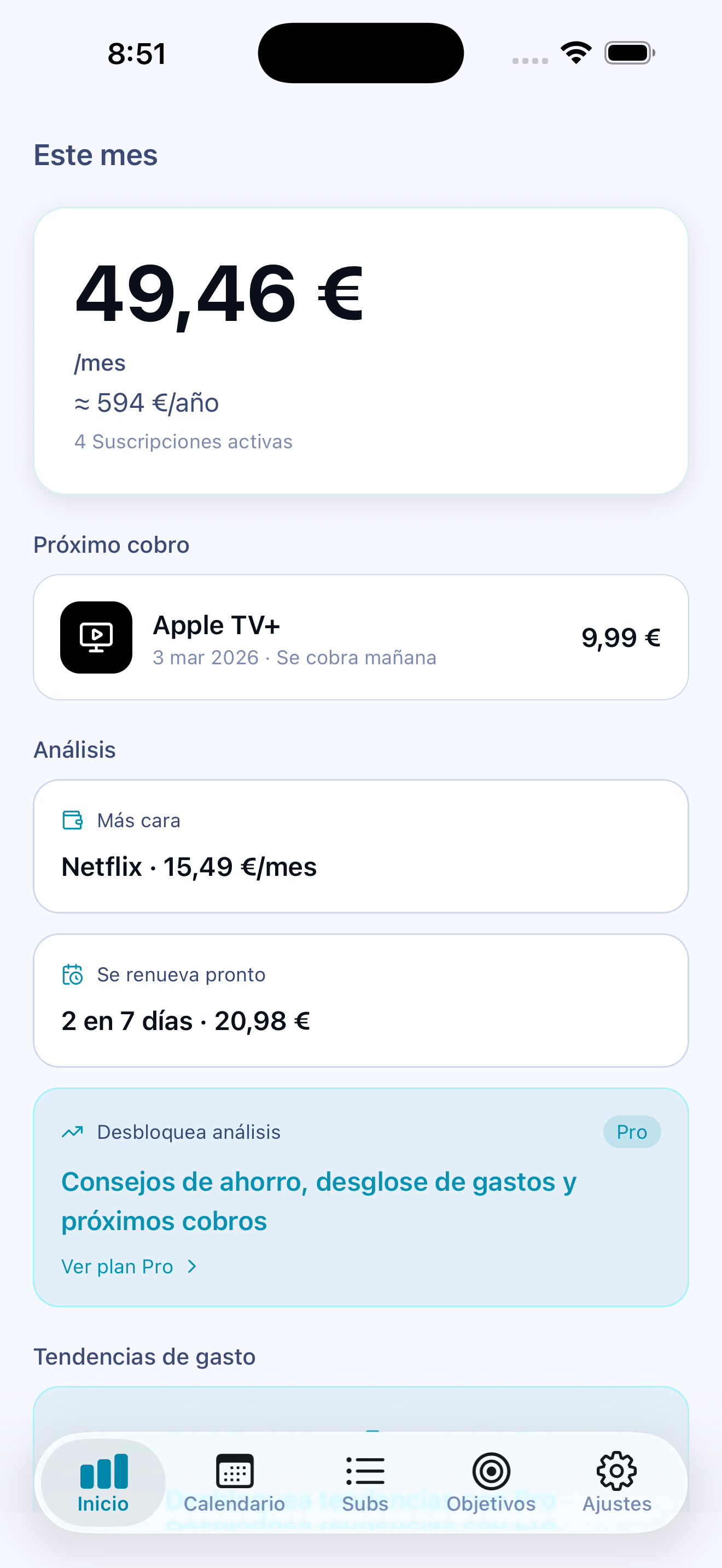 Cuotia — panel Este mes